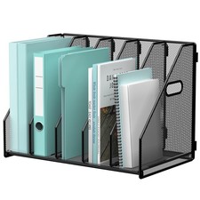 Desktop File Magazine Folder Holder 5 Vertical Compartments, Desk Organizer V...