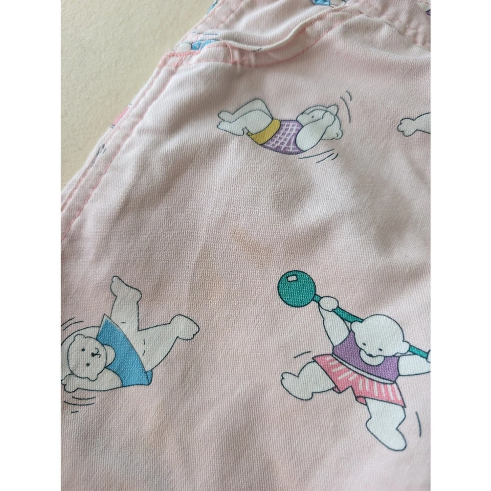 Mono estampado ejercicio Lee Bear's vintage años 80 rosa pastel Y2K niños 24 meses Foto 4 de 4