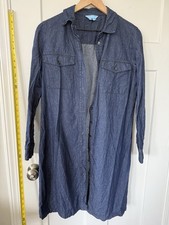 Draper James Size 8 Denim Shirt Dress Fall Winter Spring Boho Cowboy Western