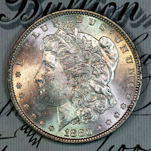 * 1880-P * NEAR+ GEM BU MS MORGAN SILVER DOLLAR * FROM ORIGINAL COLLECTION