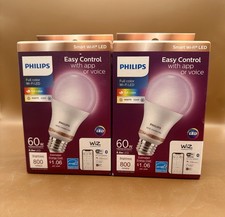 Philips 60-Watts Equivalent Dimmable WiZ Smart Wi-Fi LED Light Bulb