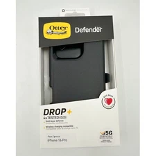 OtterBox Defender Case with Holster Case for iPhone 16 Pro, Black Case