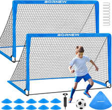Kids Soccer Goal for Backyard Set - 2 Set of 6X4 / 4X3 Ft Toddler Soccer Nets...