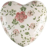 Clayre & Eef 6CE1565L Dekoration Herz 11X11X4 Cm Rosa / Beige