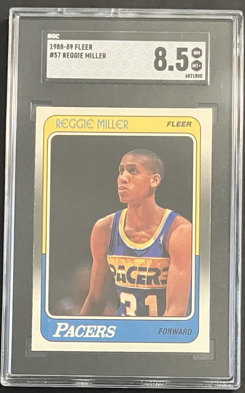 1988-89 Fleer Reggie Miller #57 (RC) SGC 8.5 Indiana HOF