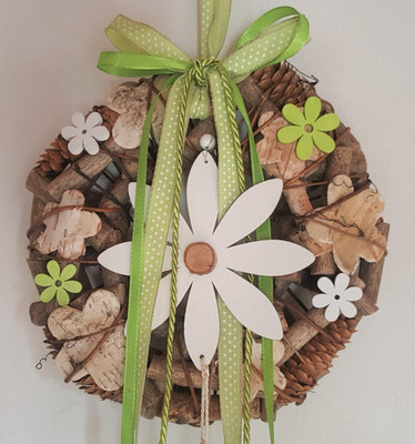 Türkranz frühling sommer willkommen kranz türrdeko holzkranz landhaus natur 25cm