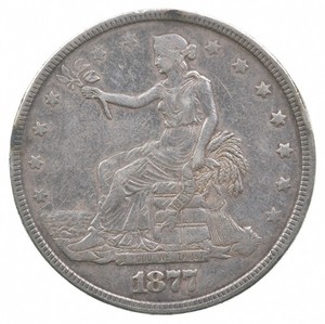 1877 Seated Liberty Trade Dollar a8946