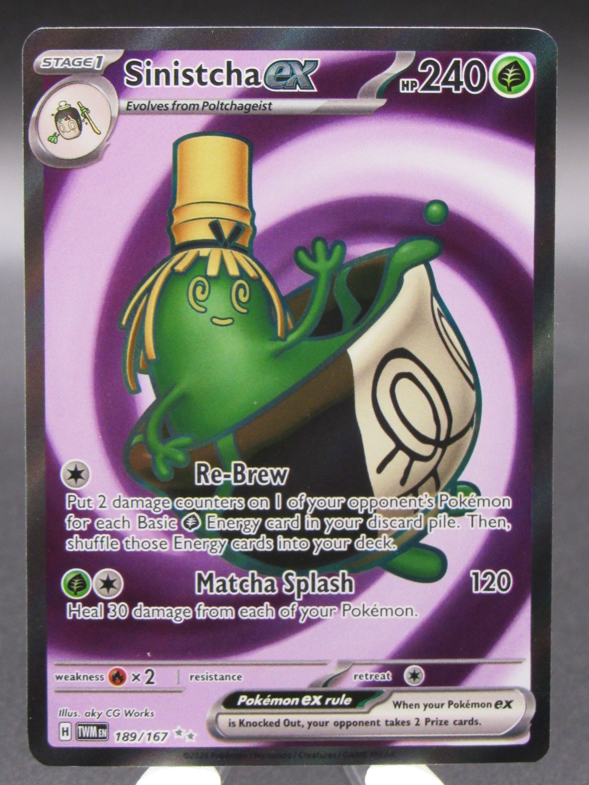 Sinistcha ex 189/167 Sv06: Twilight Masquerade Ultra Rare (Near Mint/NM)