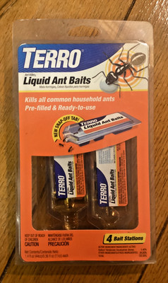 Terro Ant Killer Liquid Ant Baits  4 Bait Stations NEW Trusted Brand it Works