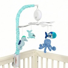 Ocean Baby Mobile with Music Calming Nautical Crib Mobile with Sea Animals,...