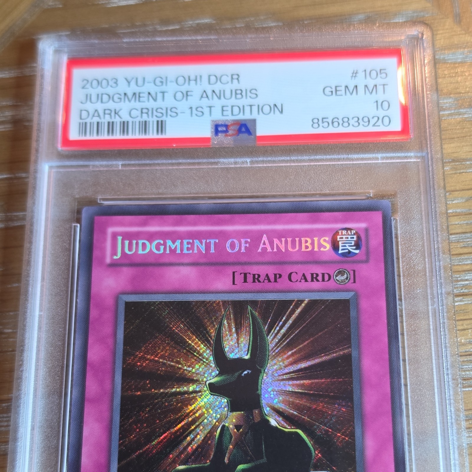 Yu-Gi-Oh! Judgment of Anubis Secret Rare Holo 1st Ed 2003 PSA 10 DCR-105 yugioh view 2
