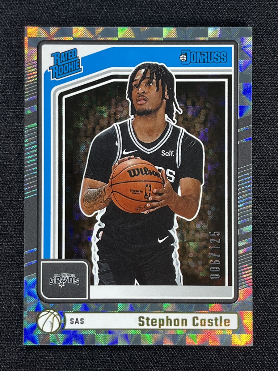 2024-25 Panini Donruss Stephon Castle #244 Hyper Rated Rookie RC Spurs /125
