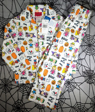 NEW with Tags Peanuts Snoopy  Gang Size 4T Pajamas 2 Pc Set Flannel Halloween