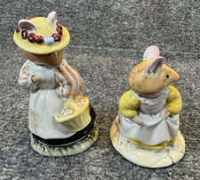 Royal Doulton Brambly Hedge Lady Woodmouse  Catkin Figurines 2-Piece Lot