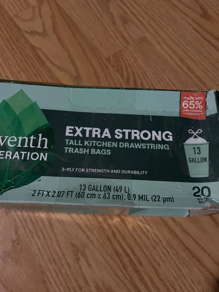 3 - Seventh Generation Extra Strong Tall Kitchen Drawstring Trash Bags 13 Gallon - Image 3 of 4
