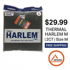 THERMAL HARLEM BLACK  WINTER  2CT  Size - M  Only 29.99  FREE SHIPPING