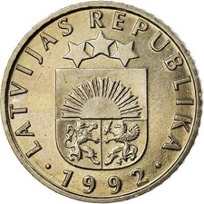 [#679237] Coin, Latvia, 50 Santimu, 1992, EF(40-45), Copper-nickel, KM:13