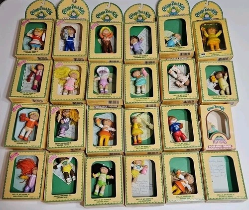 23 1980s Vintage Cabbage Patch Kids Poseable 3.5” Figures First Second Edition
