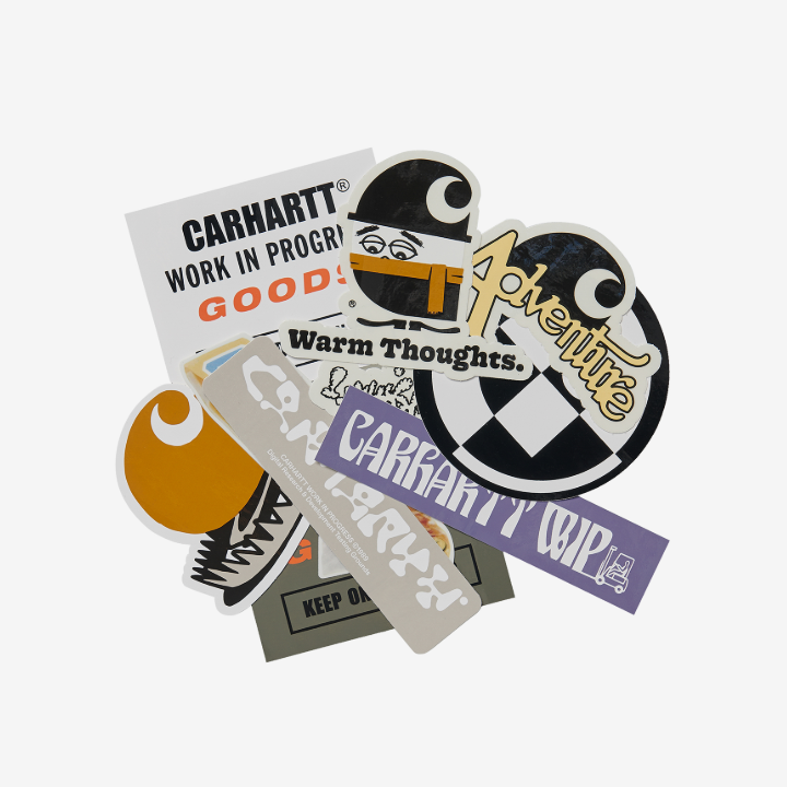 Carhartt WIP Sticker Bag 10 Pack Screen Printed Plastic Decals