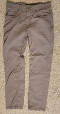 Prana Pants Brion Breathe Slim Fit Outdoors Hiking Trail Nylon Brown Men's 32x34