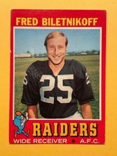 Fred Biletnikoff 1971 Topps Football Card #178 - Oakland Raiders Receiver HOF