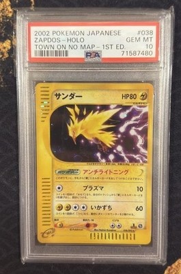 PSA 10 Zapdos-Holo Town On No Map 1st Edition #038 Pokemon