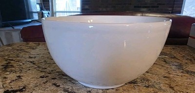 Ceramic White Svg. Bowl - Made in Portugal - 7 3/4  Wide x 4.25'' Tall Cap(6)cups