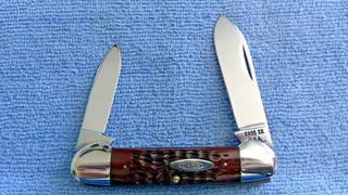 Case 1970 Unused 10 Dot 62131 Tremendous Red Bone Canoe Knife
