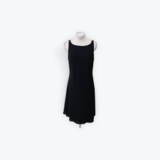 Jones Wear Dress Womens 6 Black Sleeveless Scoop Neck V-Back Lined Shift Mini