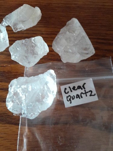 Natural Rough Clear Quartz Crystals / Rocks, Clear Quartz, 3 Ounce Bag - Picture 2 of 4