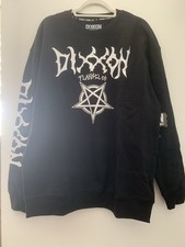 NWT Dixxon Sweater Mens Black Crewneck Sweatshirt Pullover Pentagram Star XL