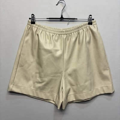 NWT Avec Les Filles Anthropologie Women Faux Leather Shorts Size Medium D092 -11