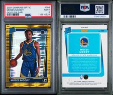 2021-22 Panini Donruss Optic Rated Rookie Moses Moody #184 Gold Pulsar /10 Pop 1