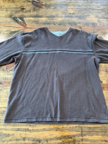 Vintage Y2K XG Long Sleeve Mens XXL 2XL Sweatshirt Stripe Xtreme Gear Brown