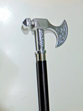 Viking Walking Stick Canes Red  Black Wood Foldable Best for Costume Men Women