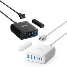 Anker A2154 6-in-1 Charger 112W Multi-Port 3x USB-C 3x USB-A Fast GaN  b5 
