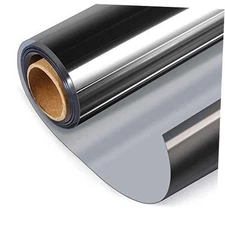  One Way Window Film, Daytime Privacy Sun 23.6 x 157.5 Inch Silver Black