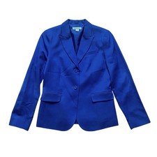 Pendleton Academia Wool Blazer Women Size 8 Royal Blue Jacket Preppy Collegiate