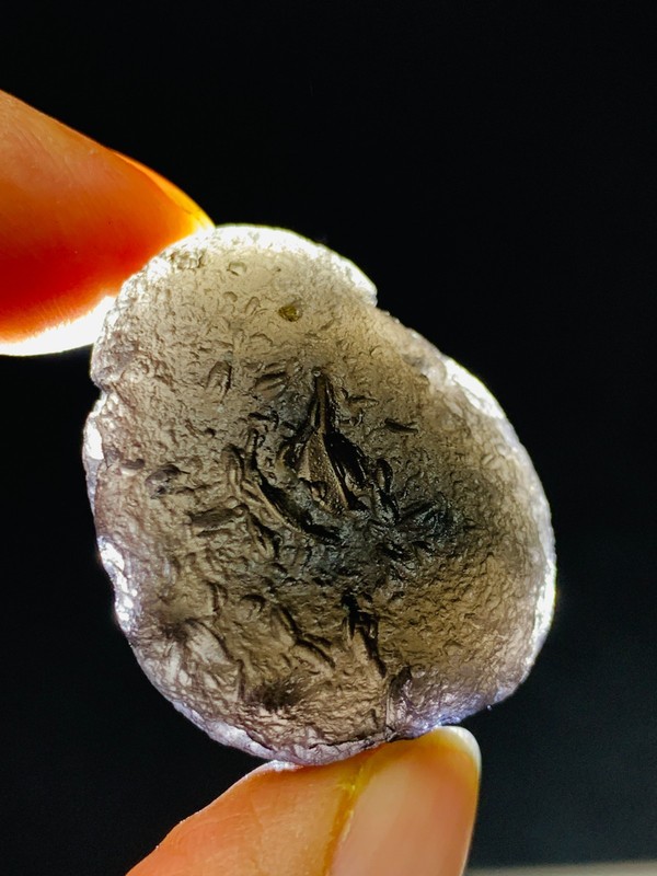 23G Saffordite-Rare Arizona glassy meteorite half transparent cintamani