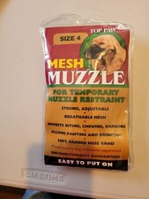 Top Paw Mesh Dog Muzzle, size 4, strong flexible, fits Beagle, Cocker, Spaniels