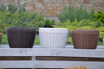 Handmade Rattan Planter 12L / 3 Gal  Indoor Outdoor Plant Pot, Woven  Basket | eBay