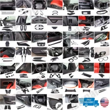 Carbon Fiber ABS Interior Decoration Cover Trim Kit For Corvette C8 2020-2026