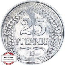J 18  25 Pfennig KAISERREICH von 1910 D in VZ 927253