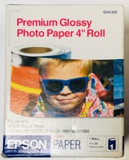 Epson Premium Glossy Photo Paper 4" Roll - Sealed in Box - One 1 Roll 4  X 26  