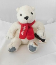 Coca-Cola White Polar Bear Mini 4in Plush READ