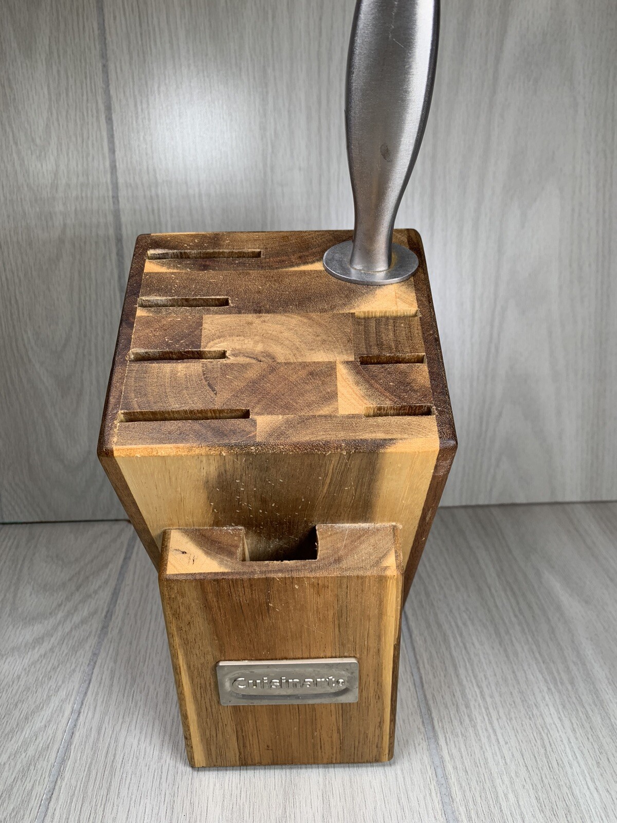Cuisinart Wood Knife Block 9 Slot multi color wood grain Finish w