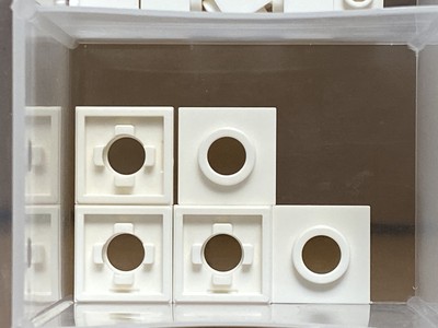 LEGO Parts - White Tile 2 x 2 w Large Hole - No 27448 - QTY 5