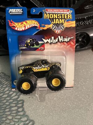 Hot Wheels Monster Jam Monster Truck WILD HAIR #26 Die Cast Metal