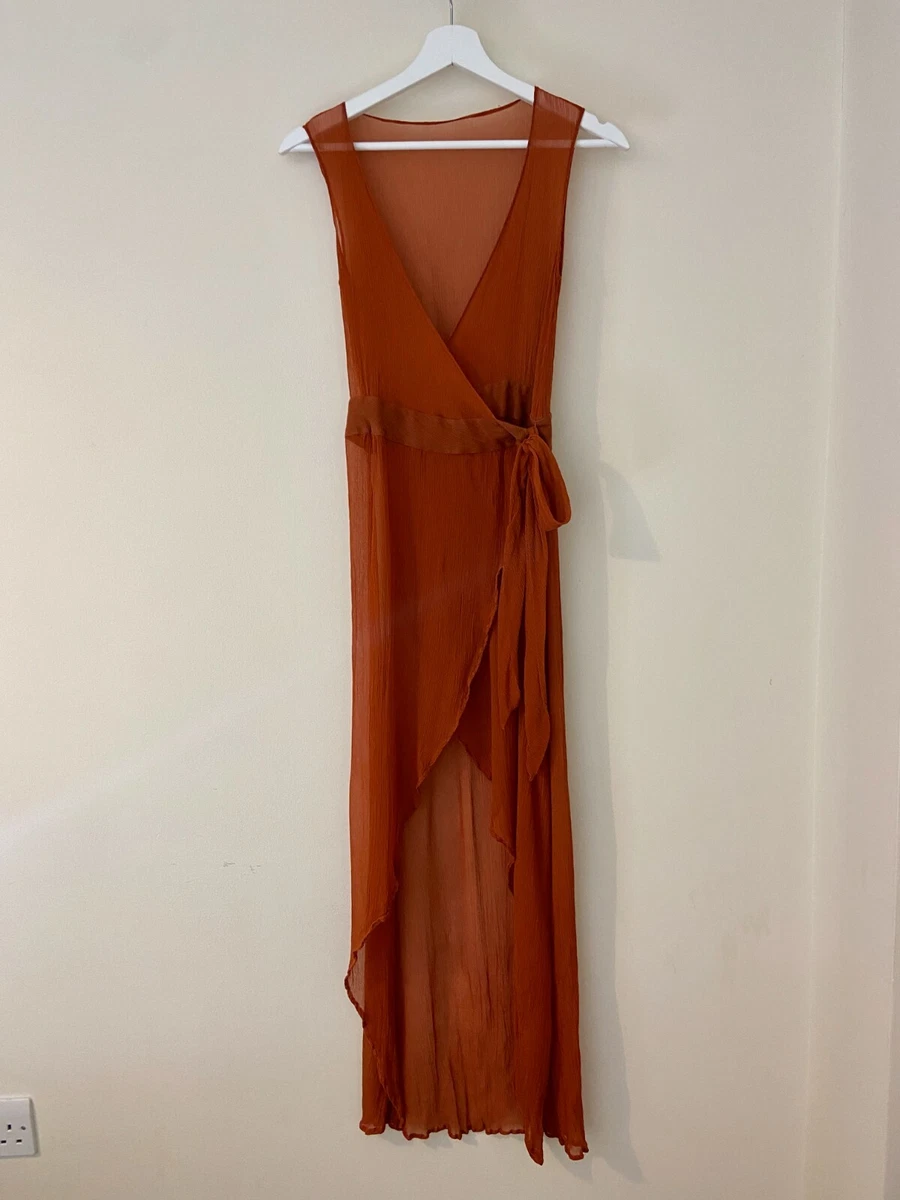 Orange night sale dress