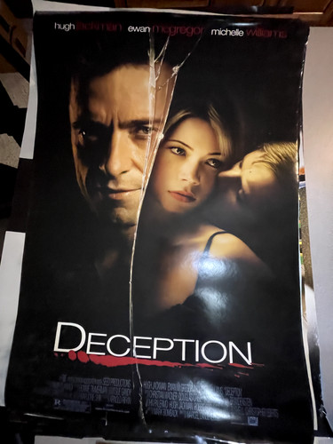 DECEPTION MOVIE POSTER 2 Sided ORIGINAL 27x40 HUGH JACKMAN MICHELLE WILLIAMS